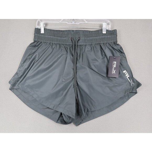 RLX Ralph Lauren Shorts Size Medium Gray Drawstring Gym Running Hiking Workout - Picture 1 of 5